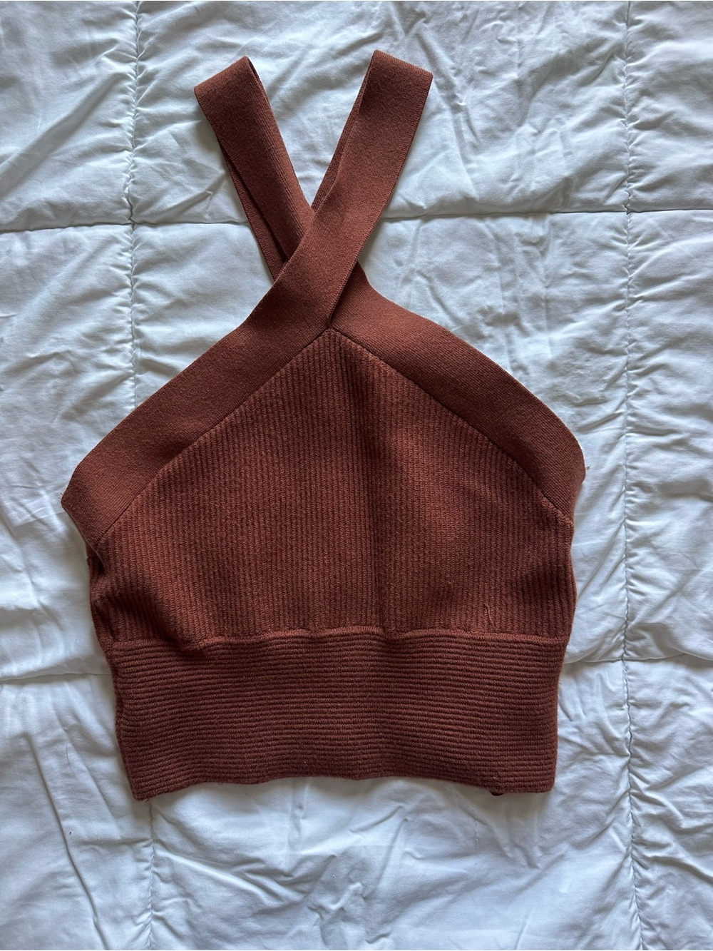 Abercrombie Ribbed Halter Crop Top
